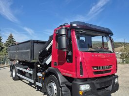 IVECO EUROCARGO 190EL25 4x2 hákový nosič kontejnerů s hydraulickou rukou